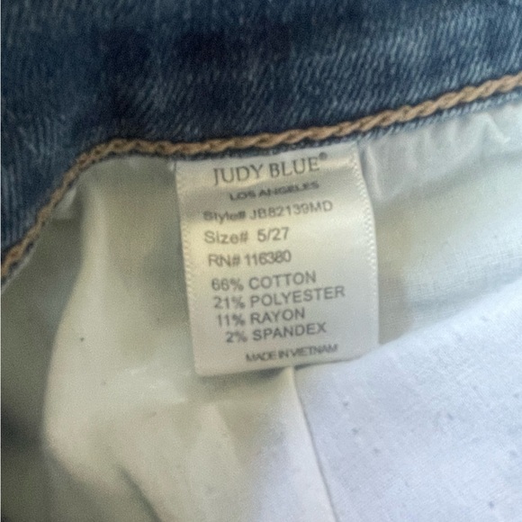 Judy Blue Distressed Skinny Jeans High Rise Stretch Denim Ankle Ripped Cotton - Picture 5 of 11